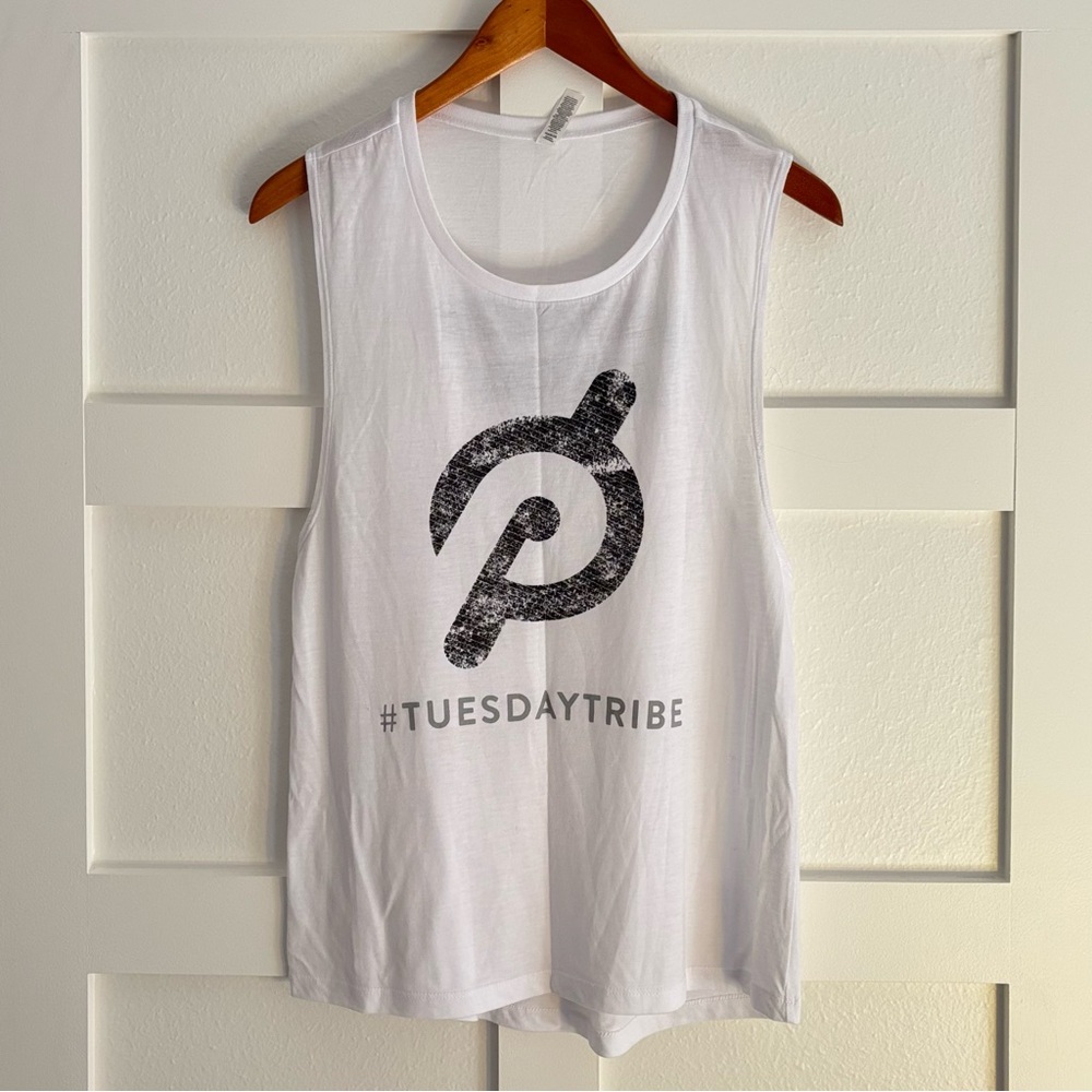 Peloton X Bella Canvas Vintage White Tank